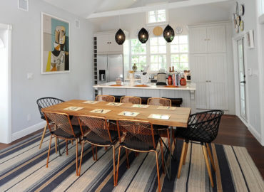 renovated dining area and kitchen on Love Lane